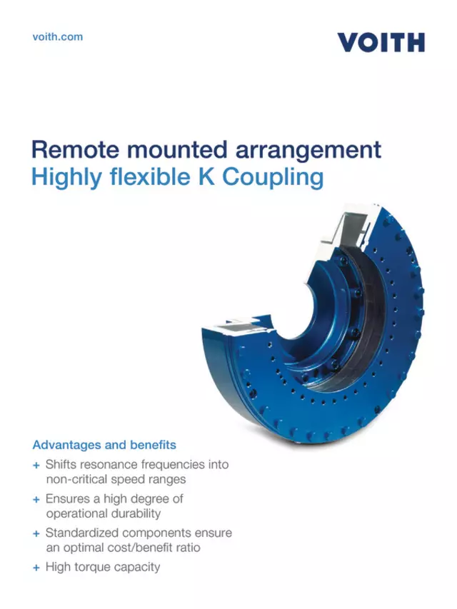 Highly flexible K Coupling - Remote mounted arrangement