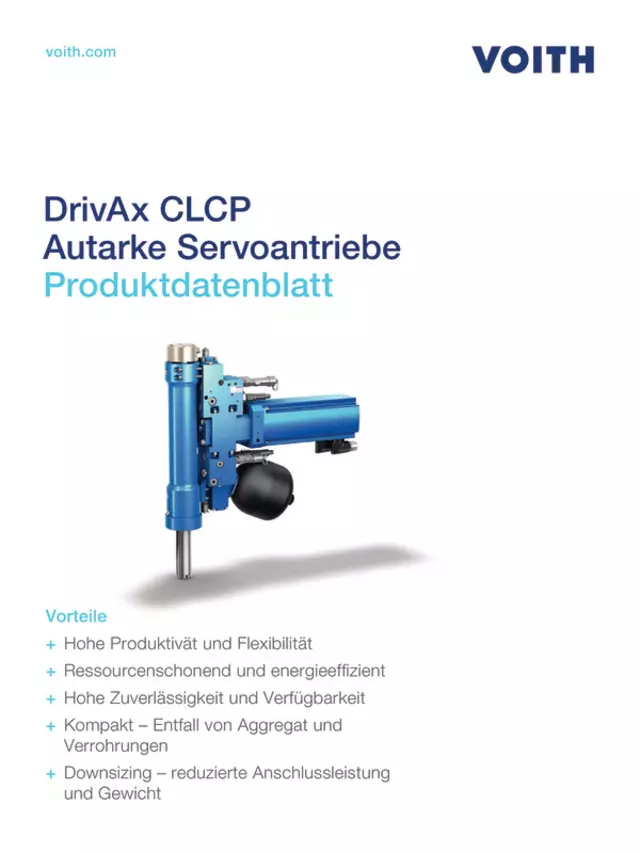 DrivAx CLCP Autarke Servoantriebe | Technisches Datenblatt