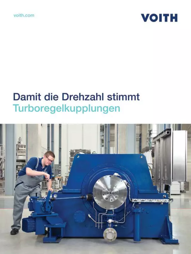 Damit die Drehzahl stimmt. Voith Turboregelkupplungen