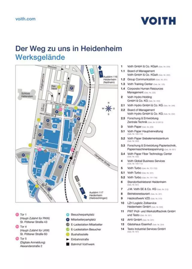 Standortplan Heidenheim