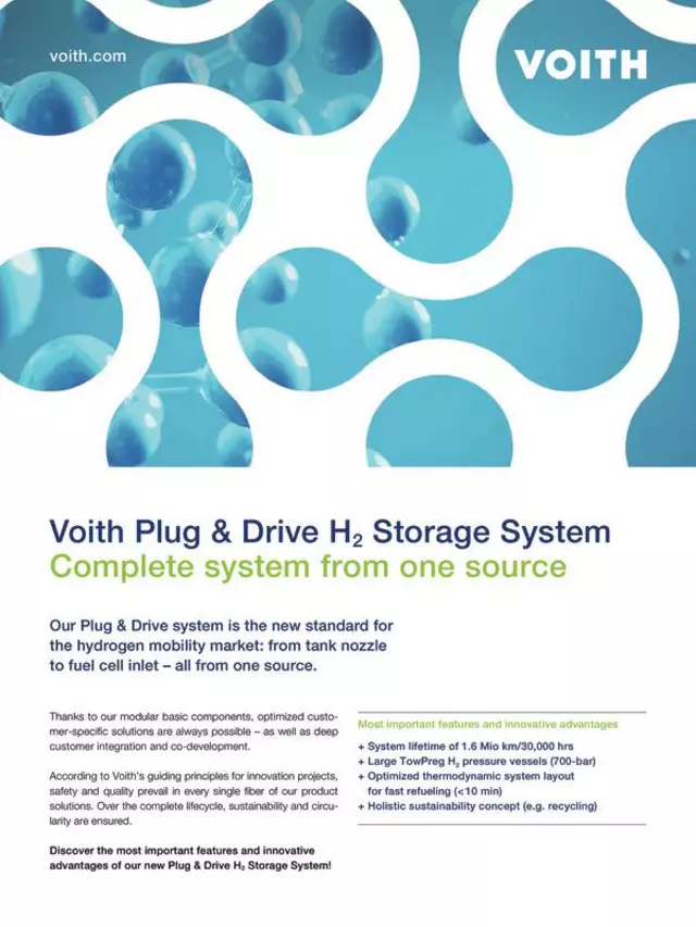 Voith Plug & Drive H2 Storage System – Complete system from one source