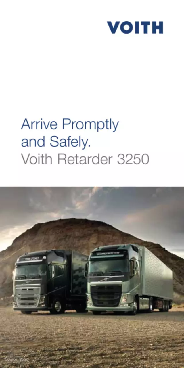 Arrive Promptly and Safely.
Voith Retarder 3250