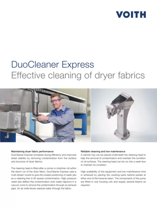 DuoCleaner Express - Effective cleaning of dryer fabrics