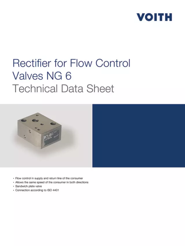 Rectifier for Flow Control Valves NG 6