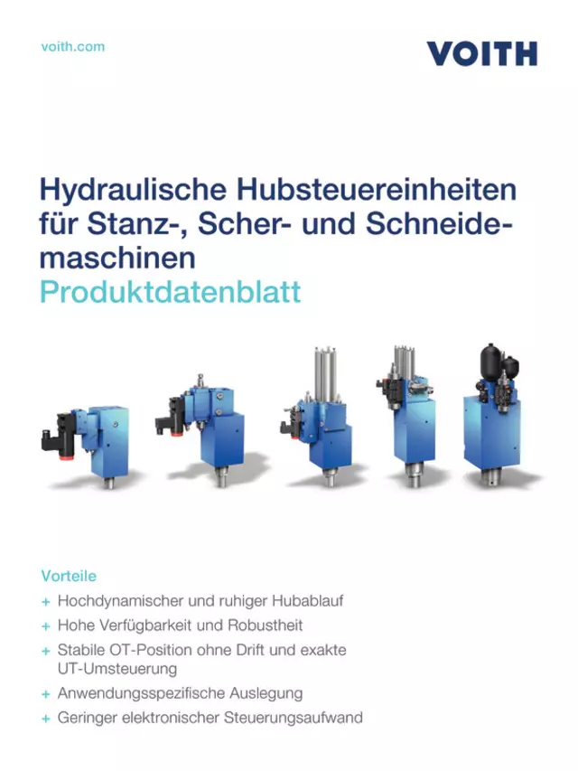 Hydraulische Hubsteuereinheiten für Stanz-, Scher- und Schneidemaschinen