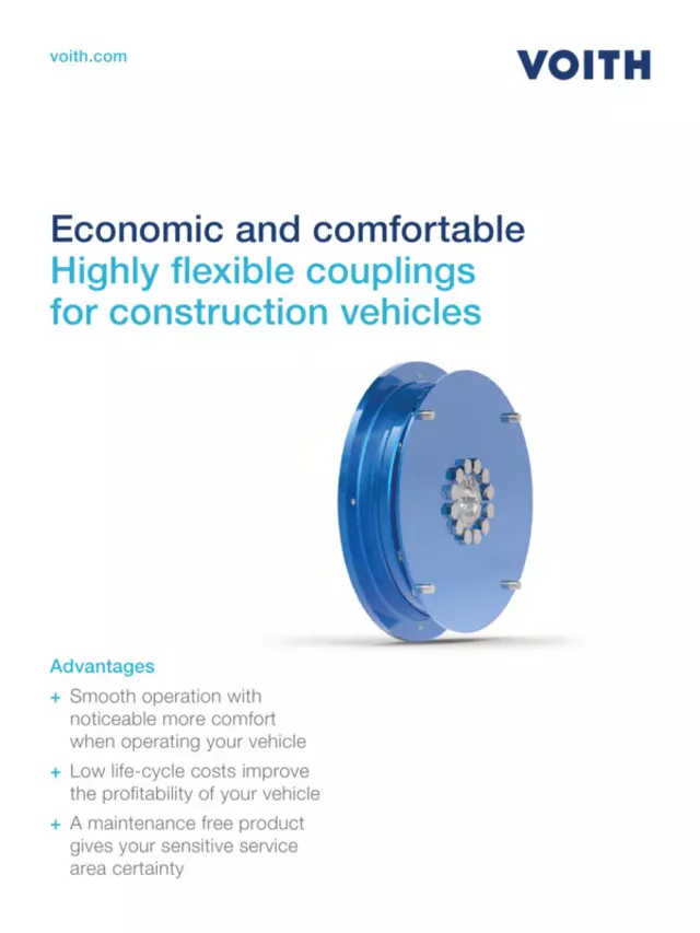 Highly flexible couplings for construction vehicles