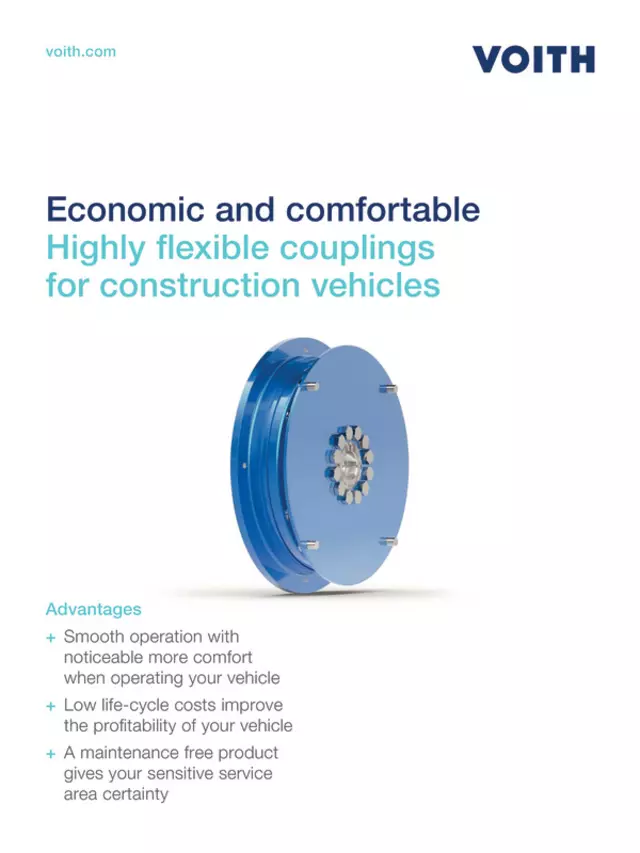 Highly flexible couplings for construction vehicles