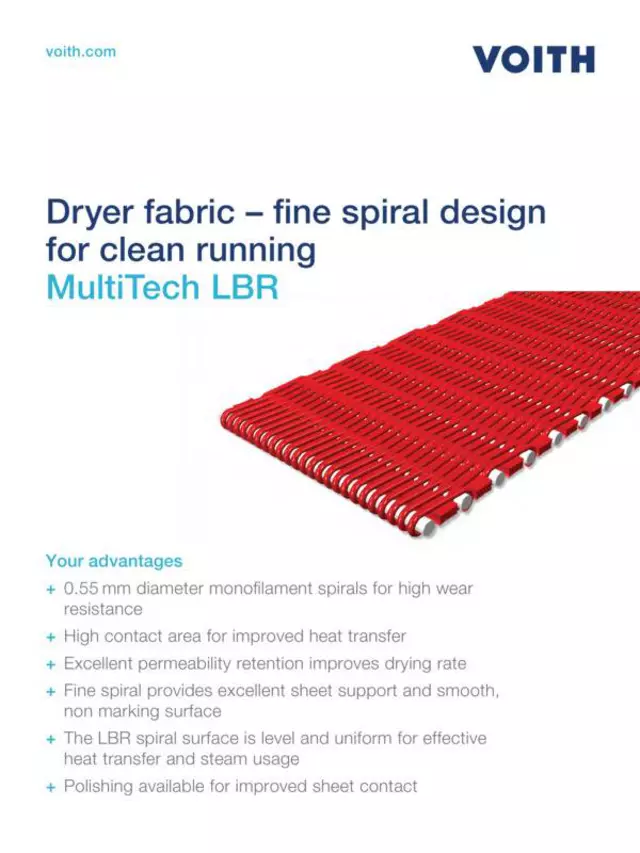 Dryer fabric – fine spiral design for clean running