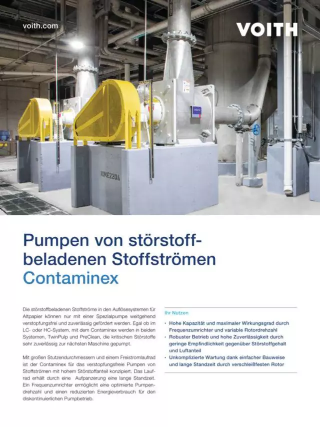 Pumpen von störstoffbeladenen Stoffströmen – Contaminex