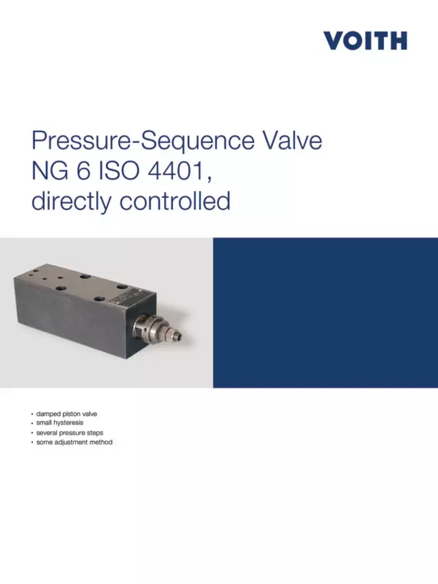 Pressure-Sequence Valve NG 6 ISO 4401, directly controlled