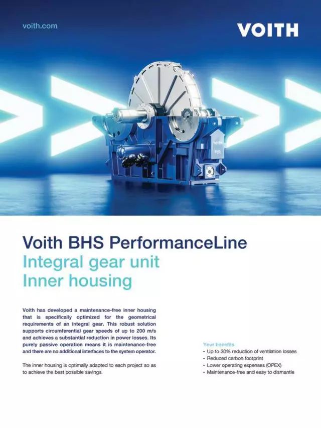 Voith BHS PerformanceLine | Integral gear unit Inner housing
