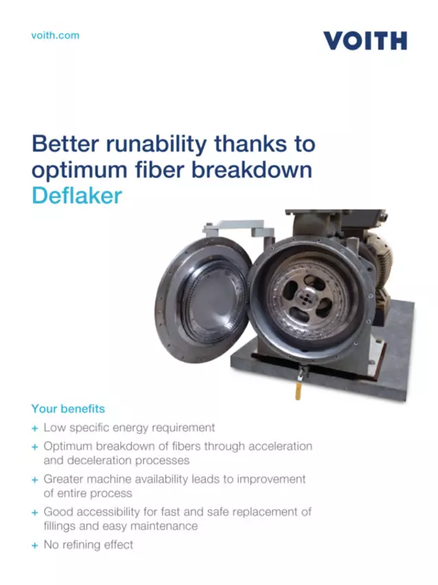 Better runability thanks to optimum fiber breakdown – Deflaker