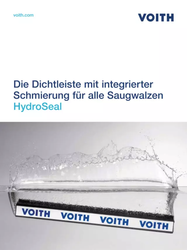 HydroSeal - Die Dichtleiste mit integrierter Schmierung für alle Saugwalzen