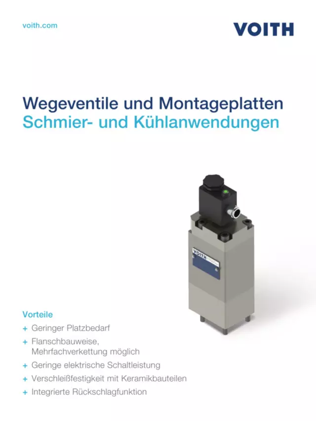 Wegeventile und Montageplatten | Schmier- und Kühlanwendungen