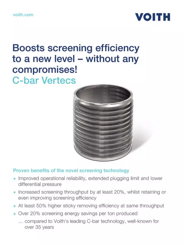 Boosts screening efficiency to a new level – without any compromises! C-bar Vertecs