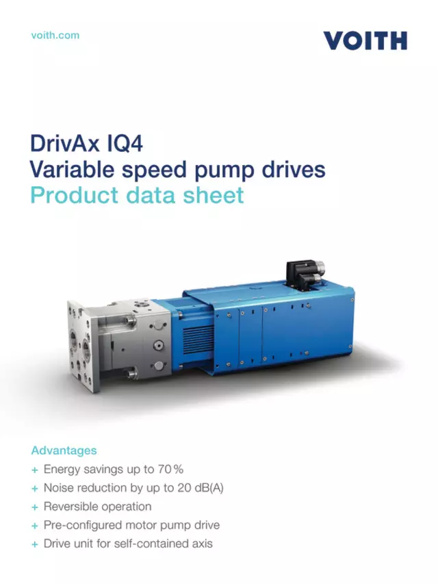 DrivAx IQ4 Variable speed pump drives.
Product data sheet