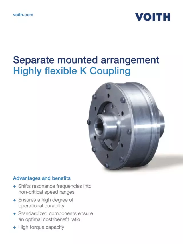 Highly flexible K Coupling - Separate mounted arrangement