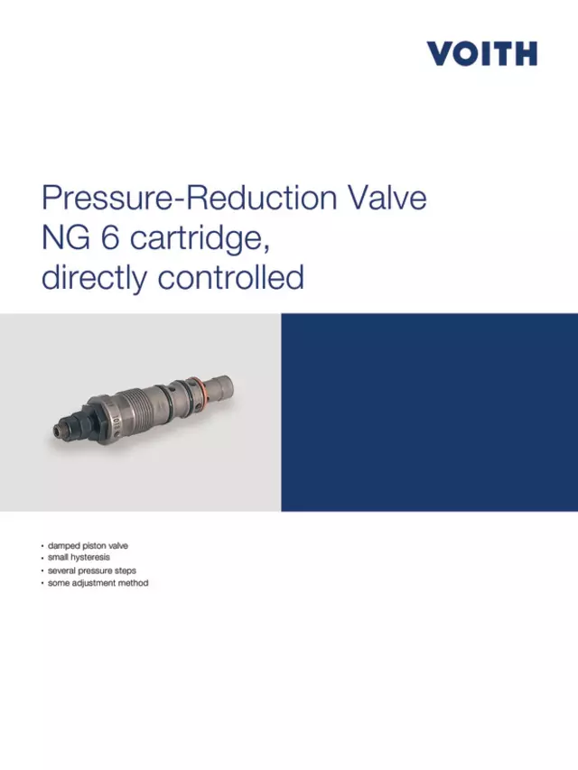 Pressure-Reduction Valve NG 6 cartridge, directly controlled