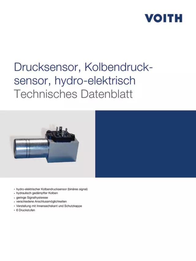 Drucksensor, Kolbendrucksensor, hydro-elektrisch