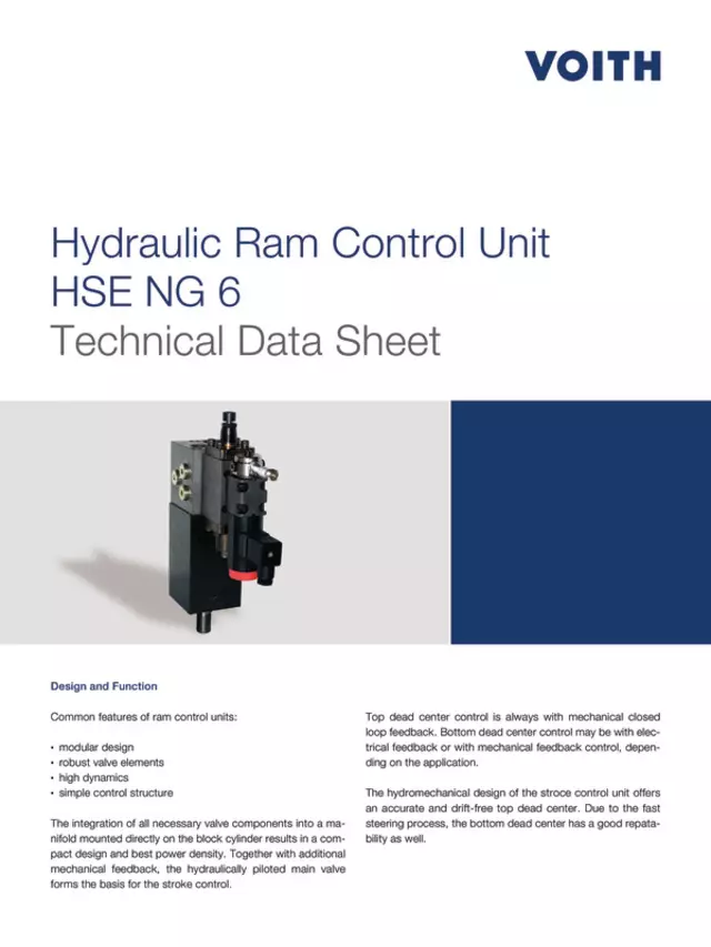 Hydraulic Ram Control Unit HSE NG 6