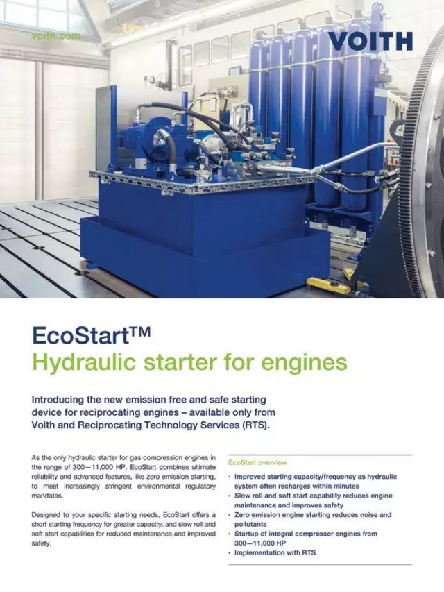 EcoStart™ Hydraulic starter for engines