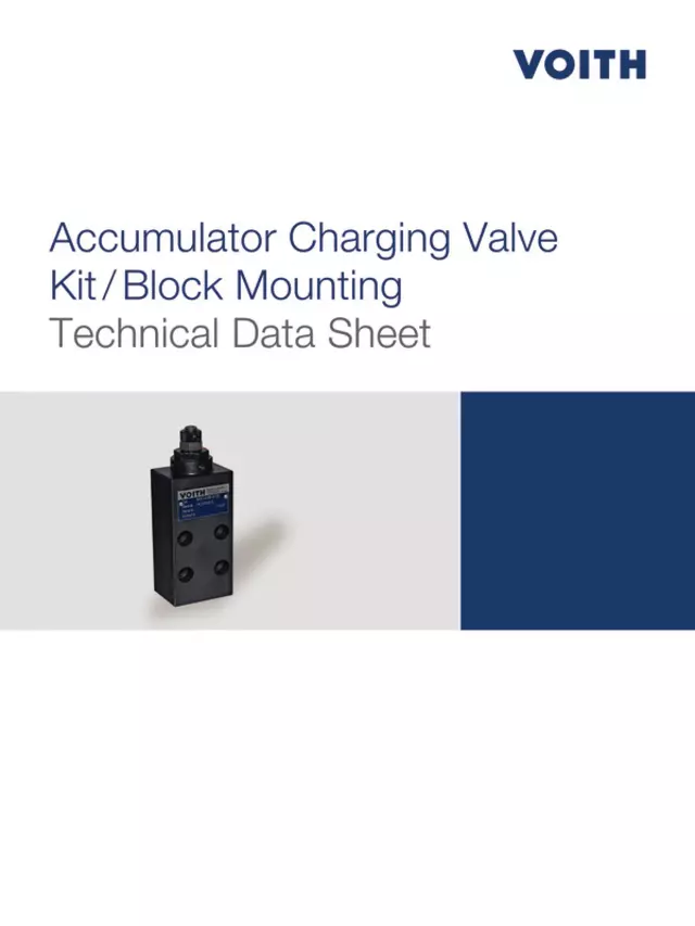Accumulator Charging Valve Kit/ Block Mounting
