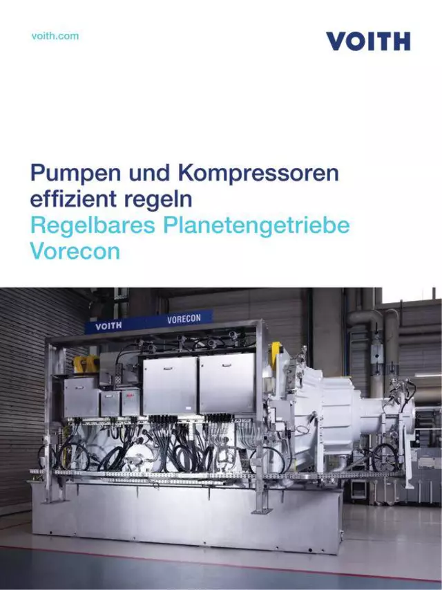 Pumpen und Kompressoren effizient regeln. Regelbares Planetengetriebe Vorecon