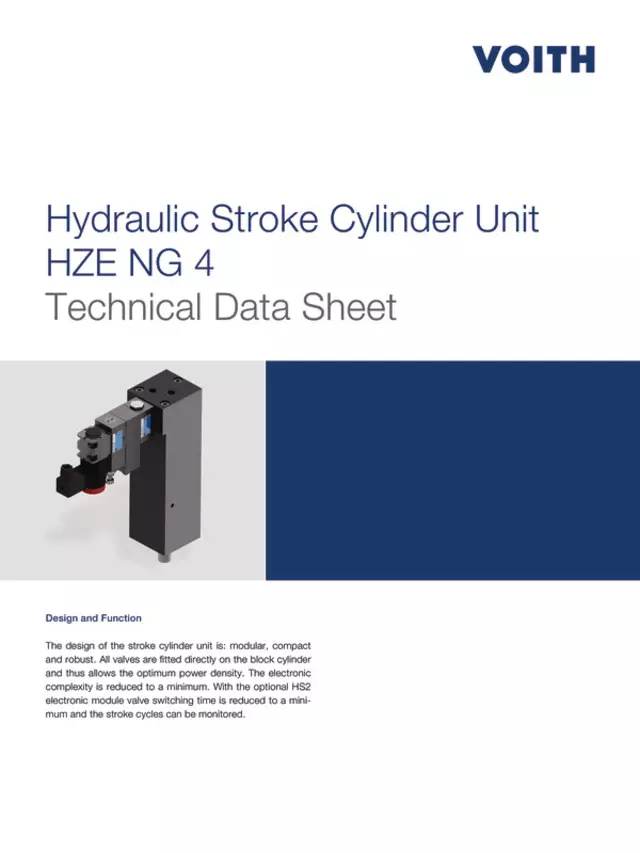 Hydraulic Stroke Cylinder Unit HZE NG 4