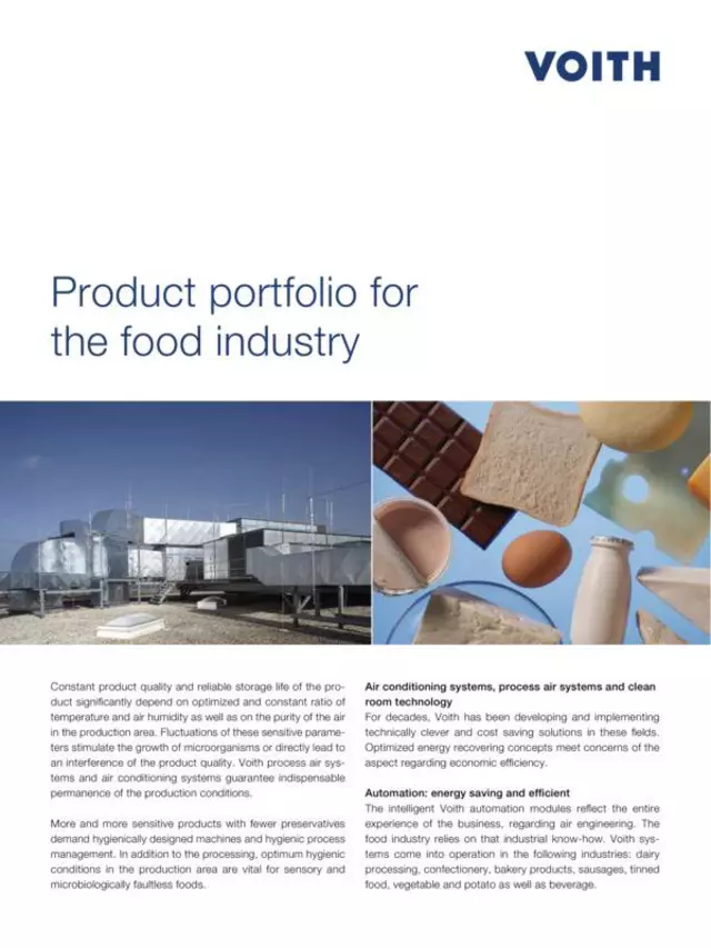 Product portfolio for the food industry