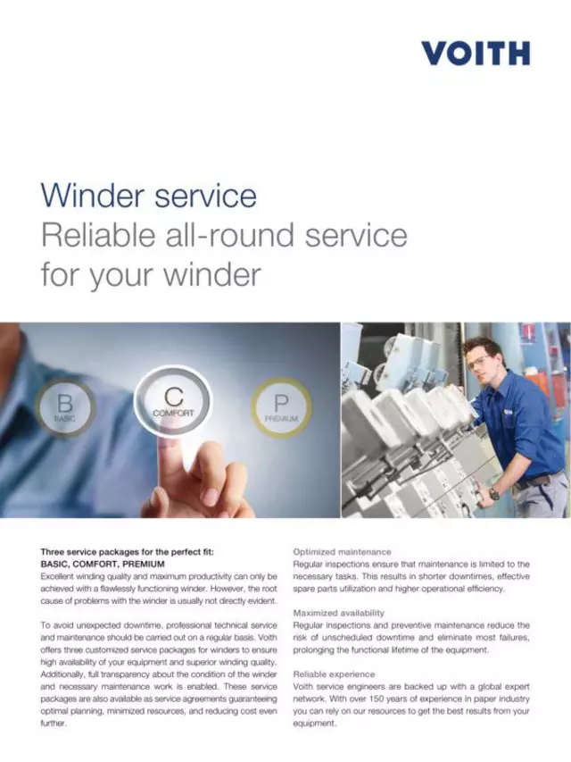 Winder service - Reliable all-round service for your winder
