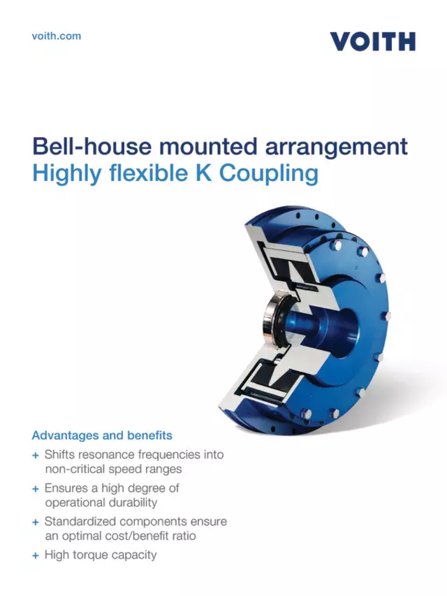 Highly flexible K Coupling - Bell-House mounted arrangement