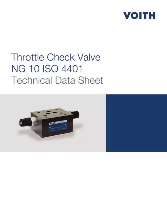 Throttle Check Valve NG 10 ISO 4401