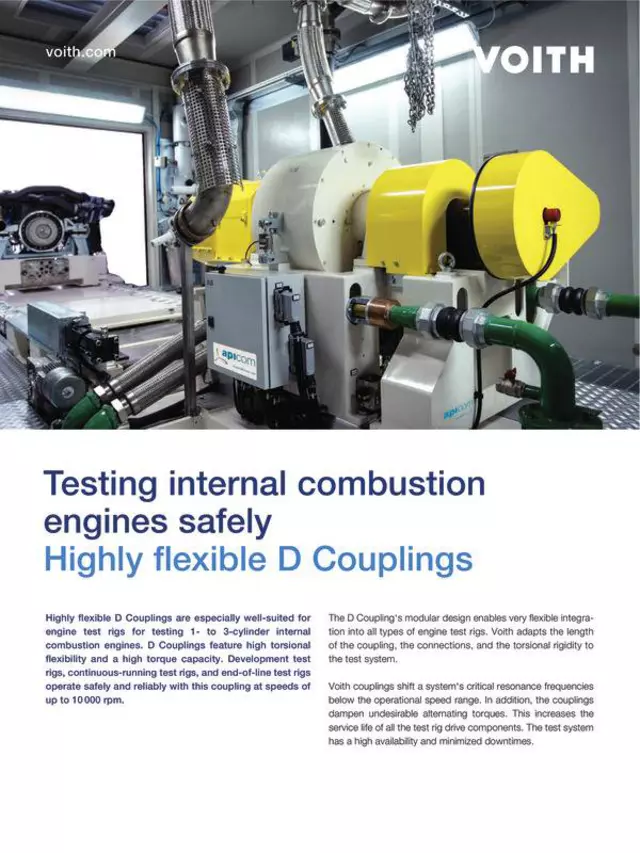Testing internal combustion engines safely - Highly flexible D Couplings