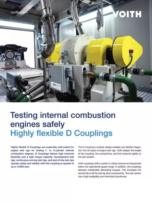 Testing internal combustion engines safely | Highly flexible D Couplings