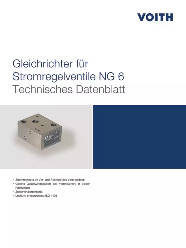 Gleichrichter für Stromregelventile NG 6