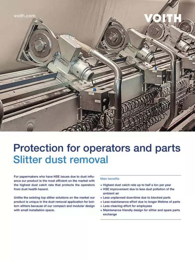 Protection for operators and parts – Slitter dust removal