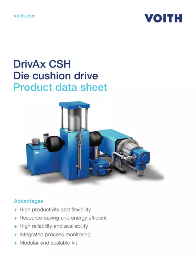 Saving energy while increasing productivity | Servo-hydraulic drive CSH