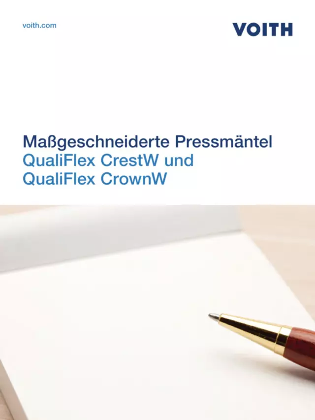 QualiFlex CrestW and QualiFlex CrownW - Maßgeschneiderte Pressmäntel