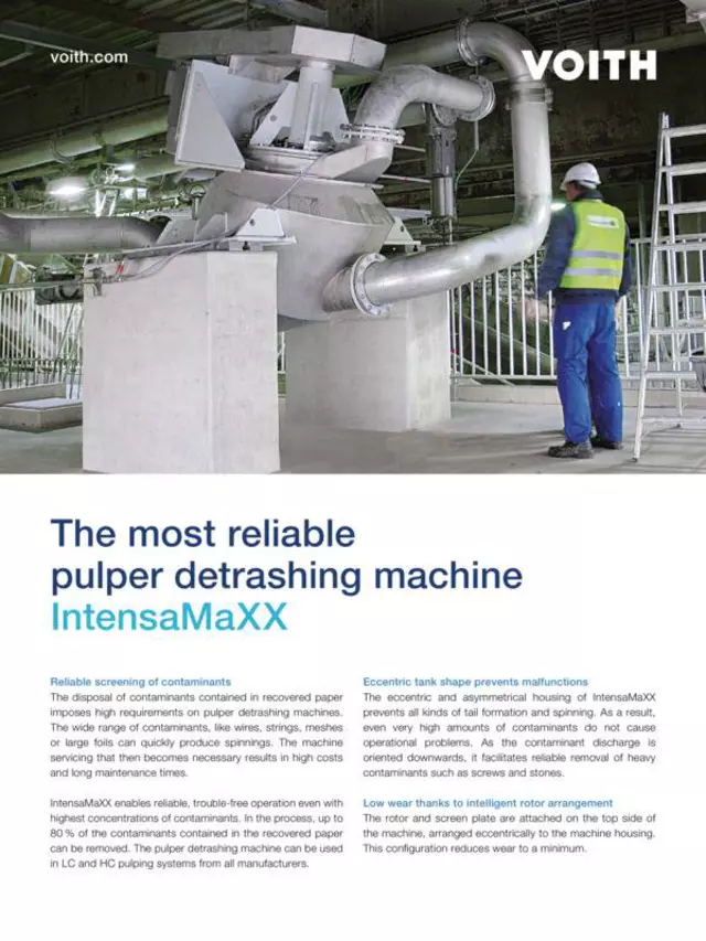 The most reliable pulper detrashing machine – IntensaMaXX