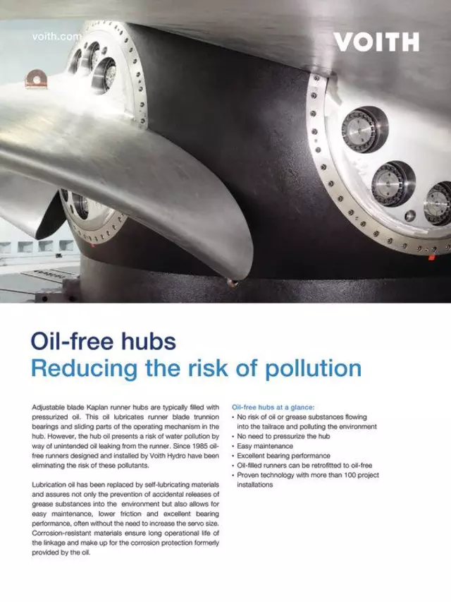 Oil-free hubs - Reducing the risk of pollution