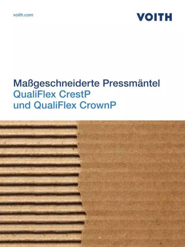 QualiFlex CrestP und QualiFlex CrownP - Maßgeschneiderte Pressmäntel