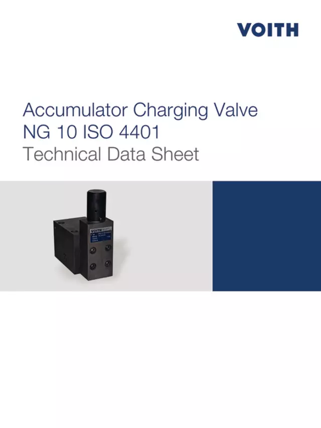 Accumulator Charging Valve NG 10 ISO 4401