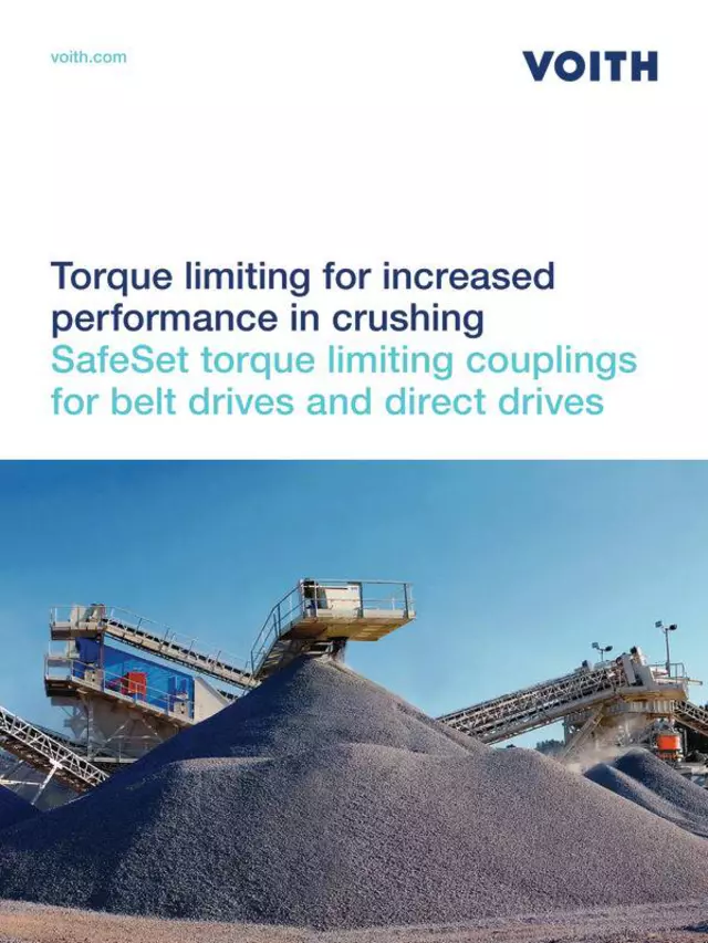 Torque limiting for increased performance in crushing 
SafeSet torque limiting couplings for belt drives and direct drives