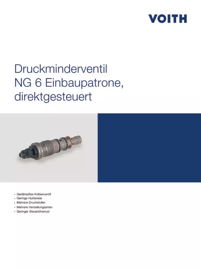 Druckminderventil NG 6 Einbaupatrone, direktgesteuert