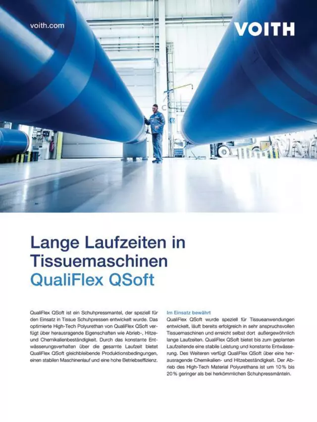 Lange Laufzeiten in Tissuemaschinen - QualiFlex QSoft