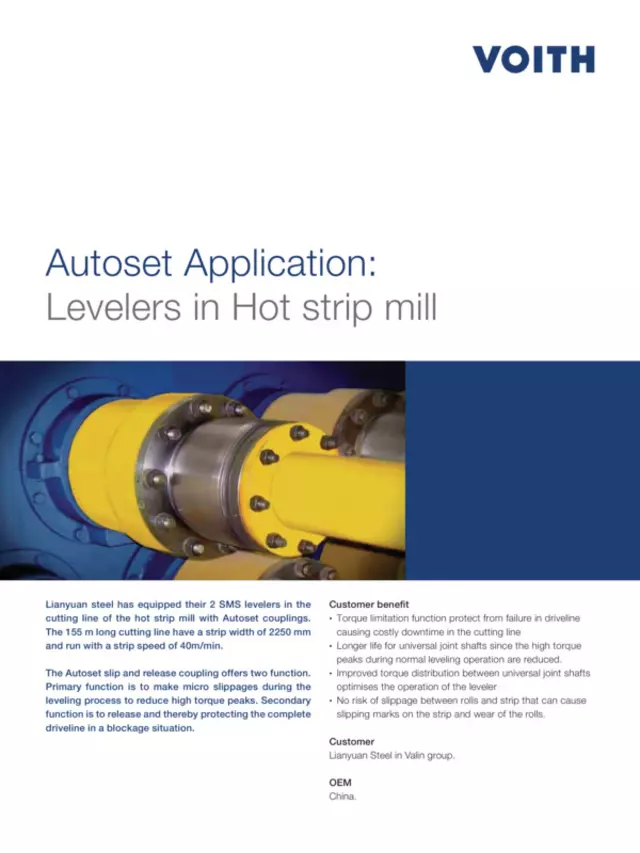 AutoSet application | Levelers in hot strip mill