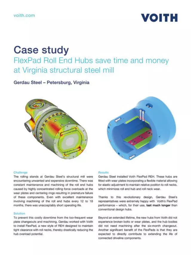Case Study: FlexPad Roll End Hubs save time and money at Virginia structural steel mill