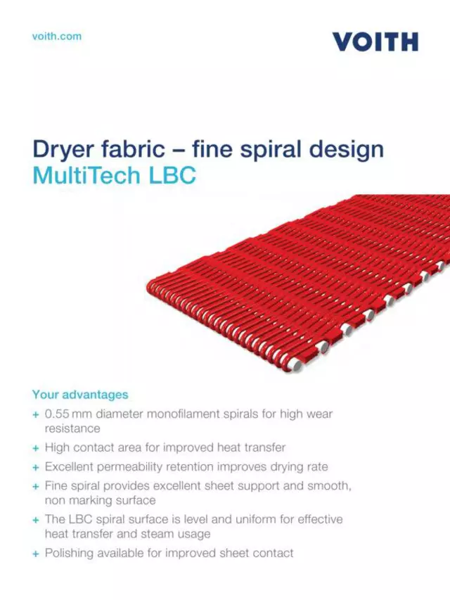 Dryer fabric – fine spiral design