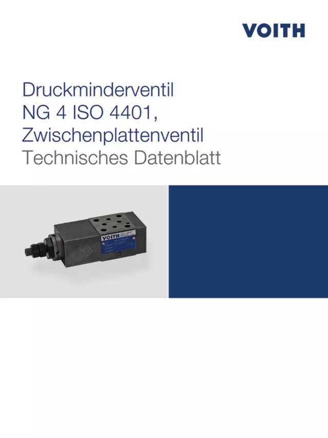 Druckminderventil NG 4 ISO 4401, Zwischenplattenventil