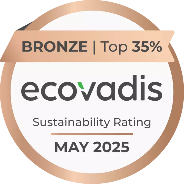 The bronze Ecovadis medal awarded to Voith in 2025